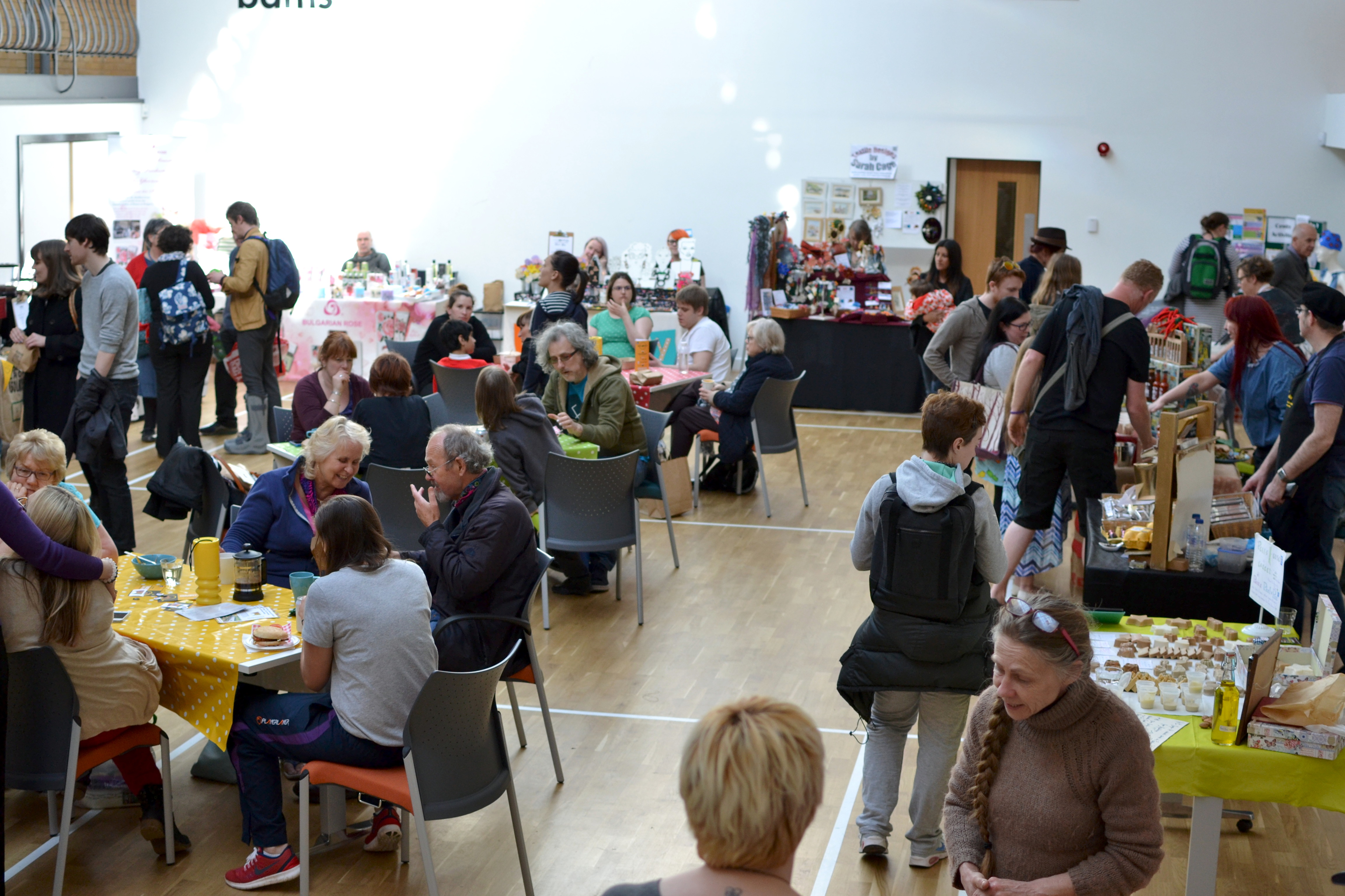 Visitors to the April 2017 market