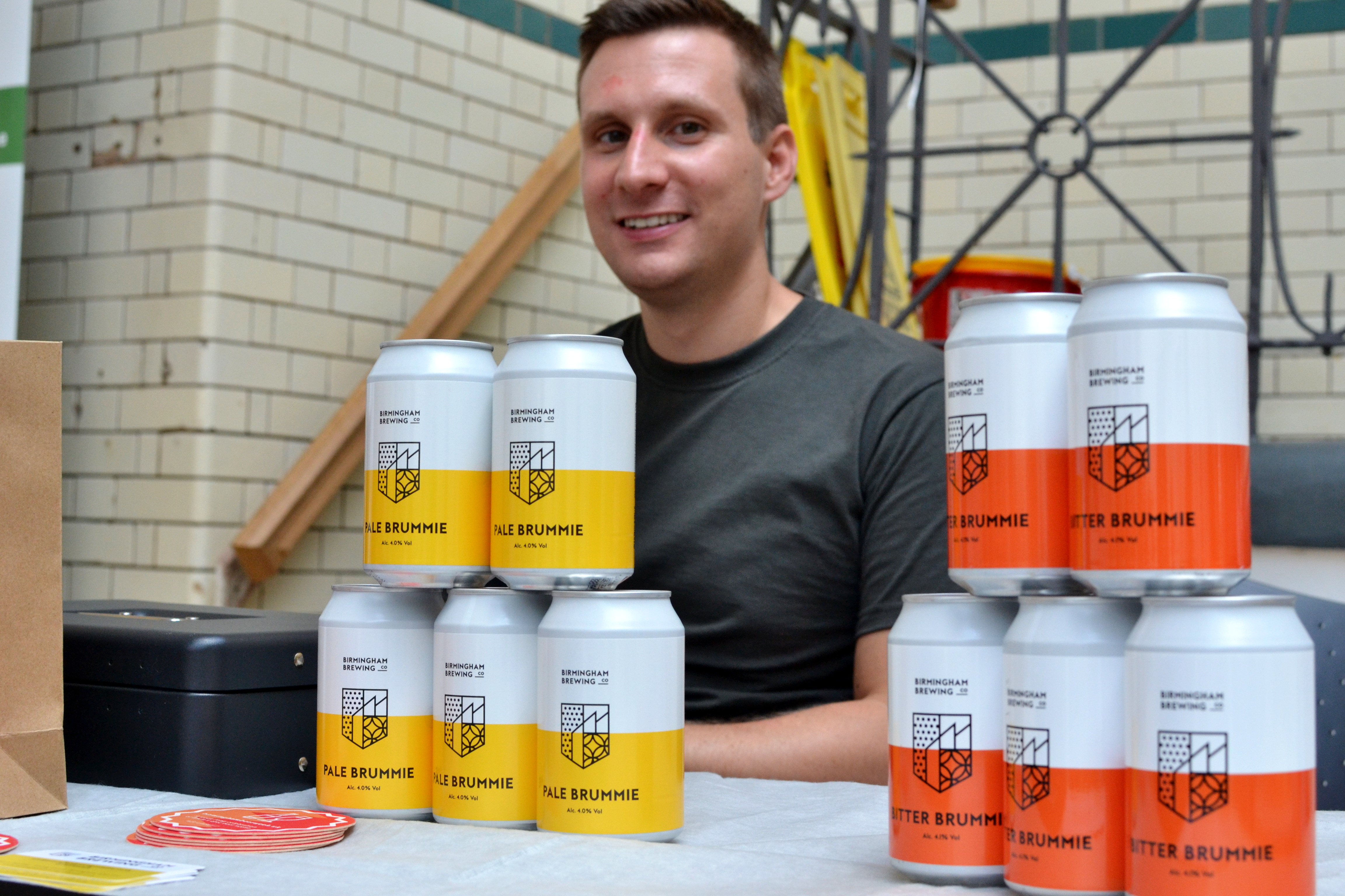 Two flavours of beer from Birmingham Brewing Company