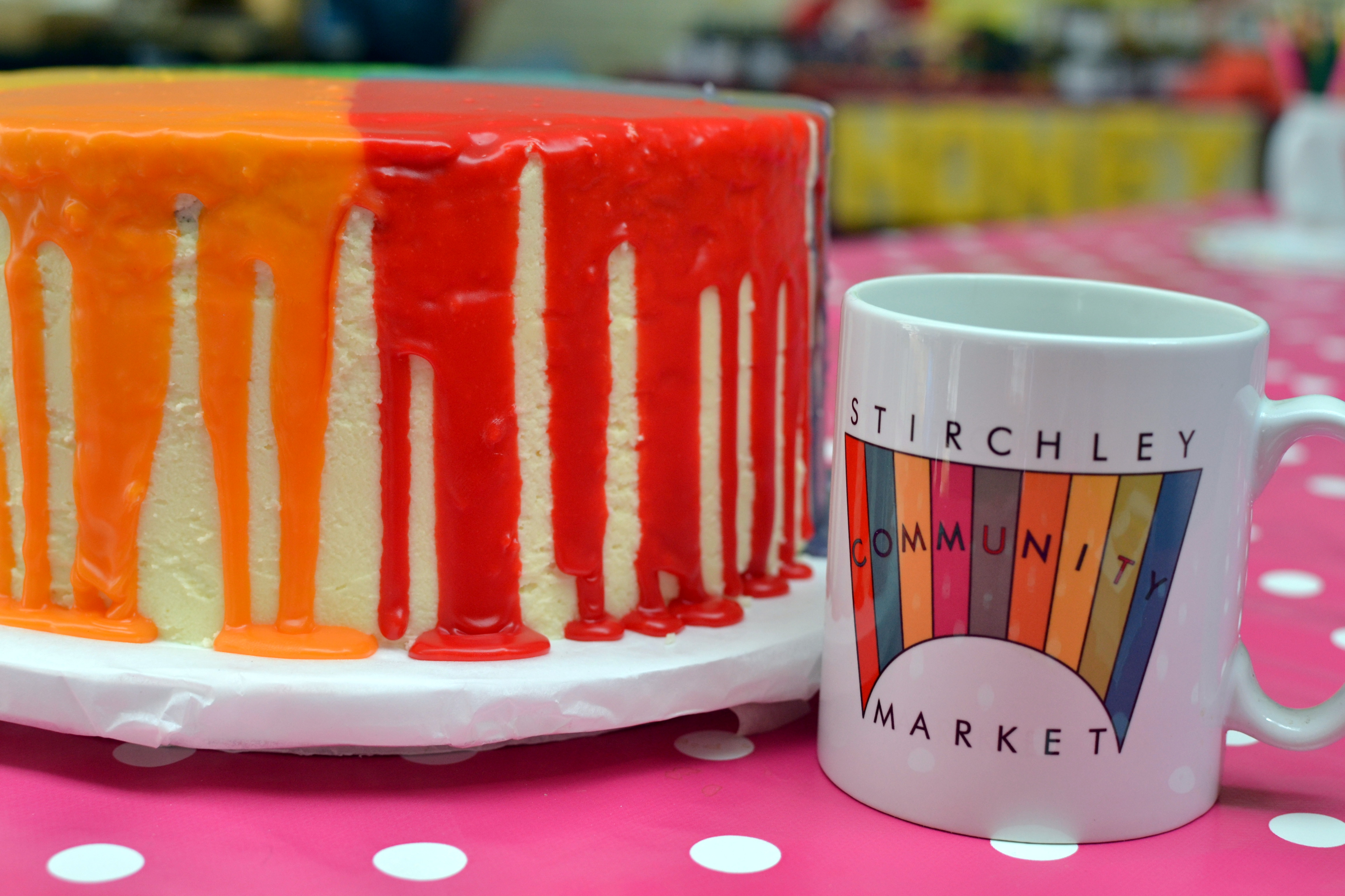 A birthday cake and Market mugbirthday