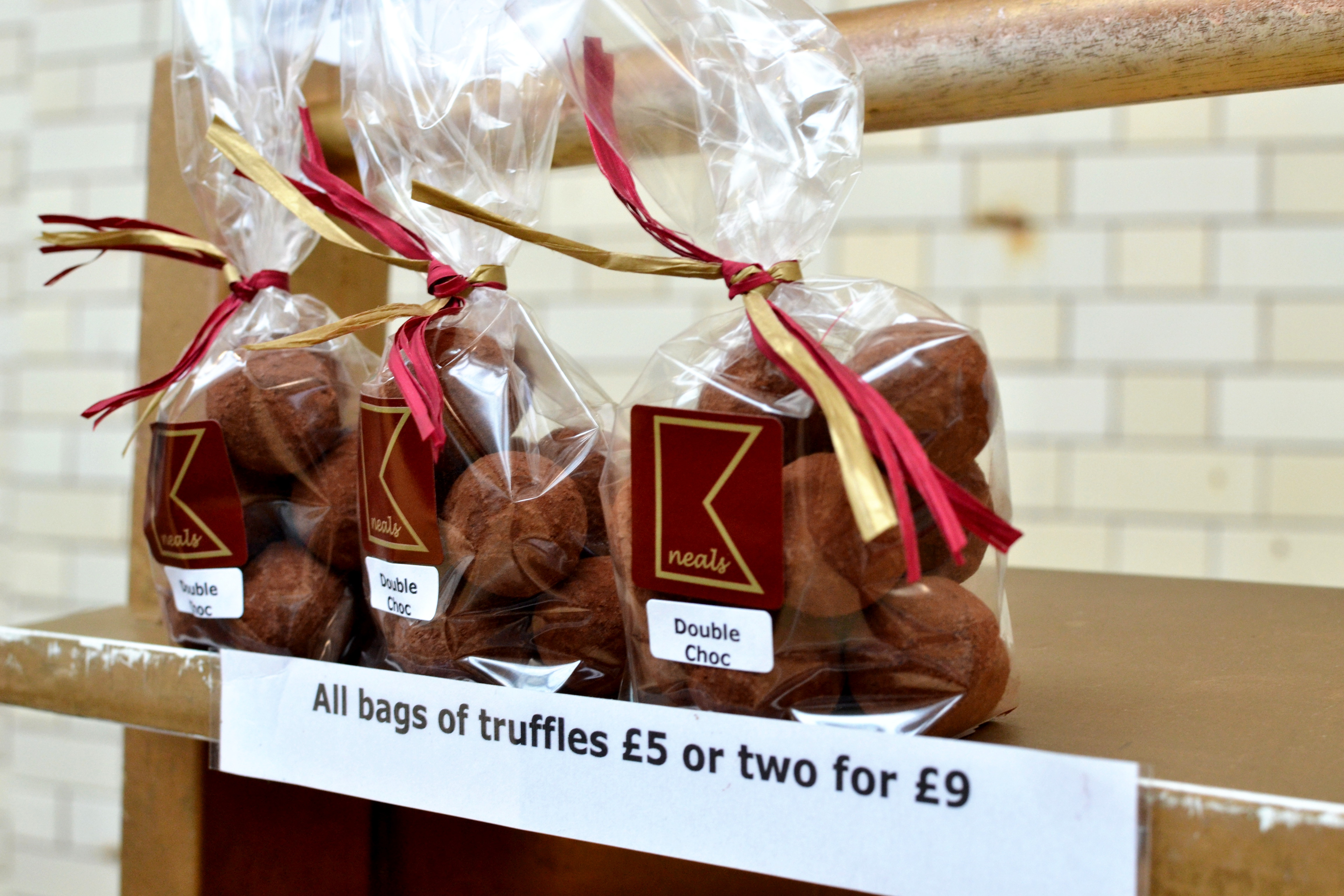 Double choc truffles from Kneals Chocolates