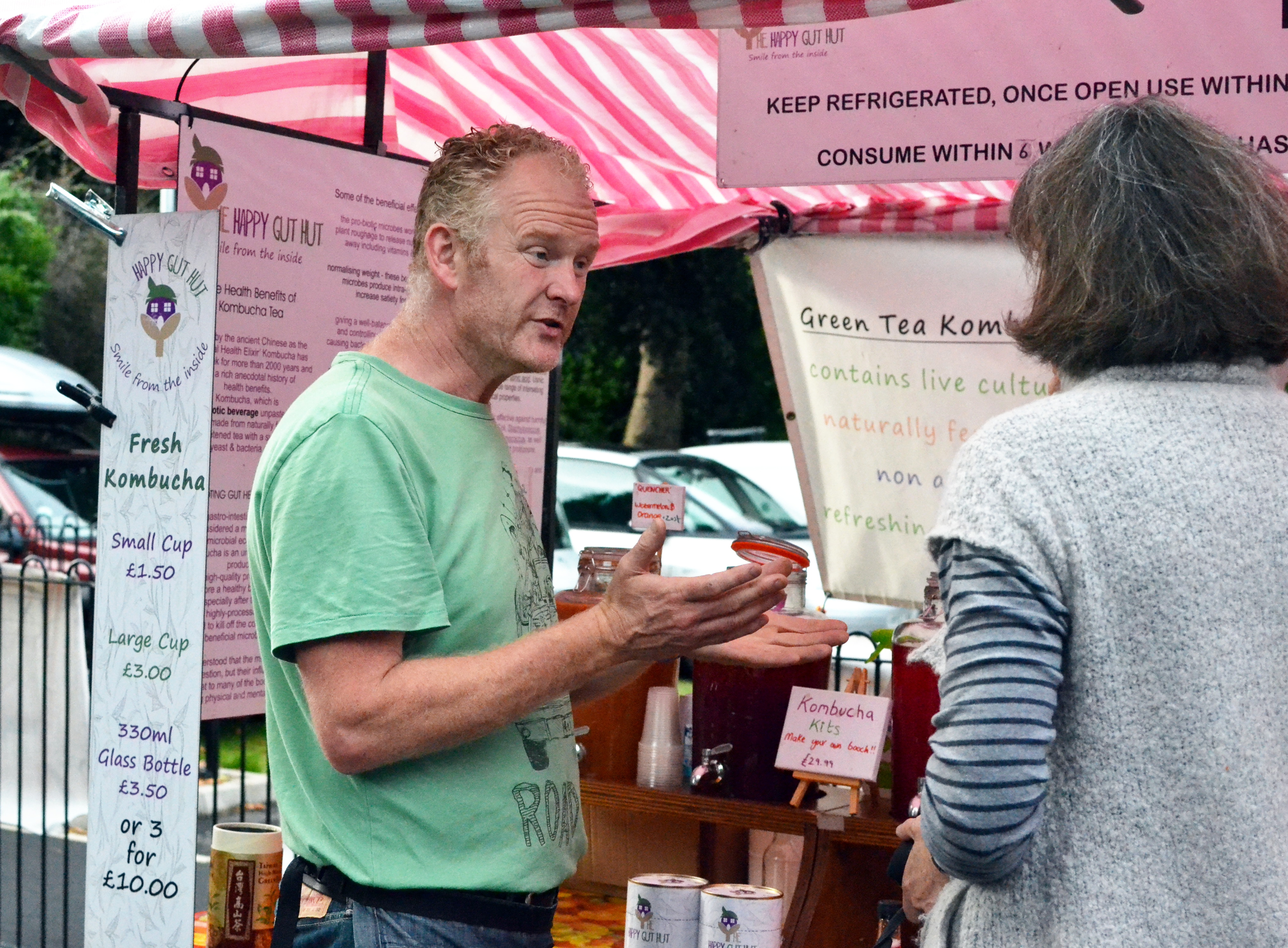 Alyn with kombucha from The Happy Gut Hut
