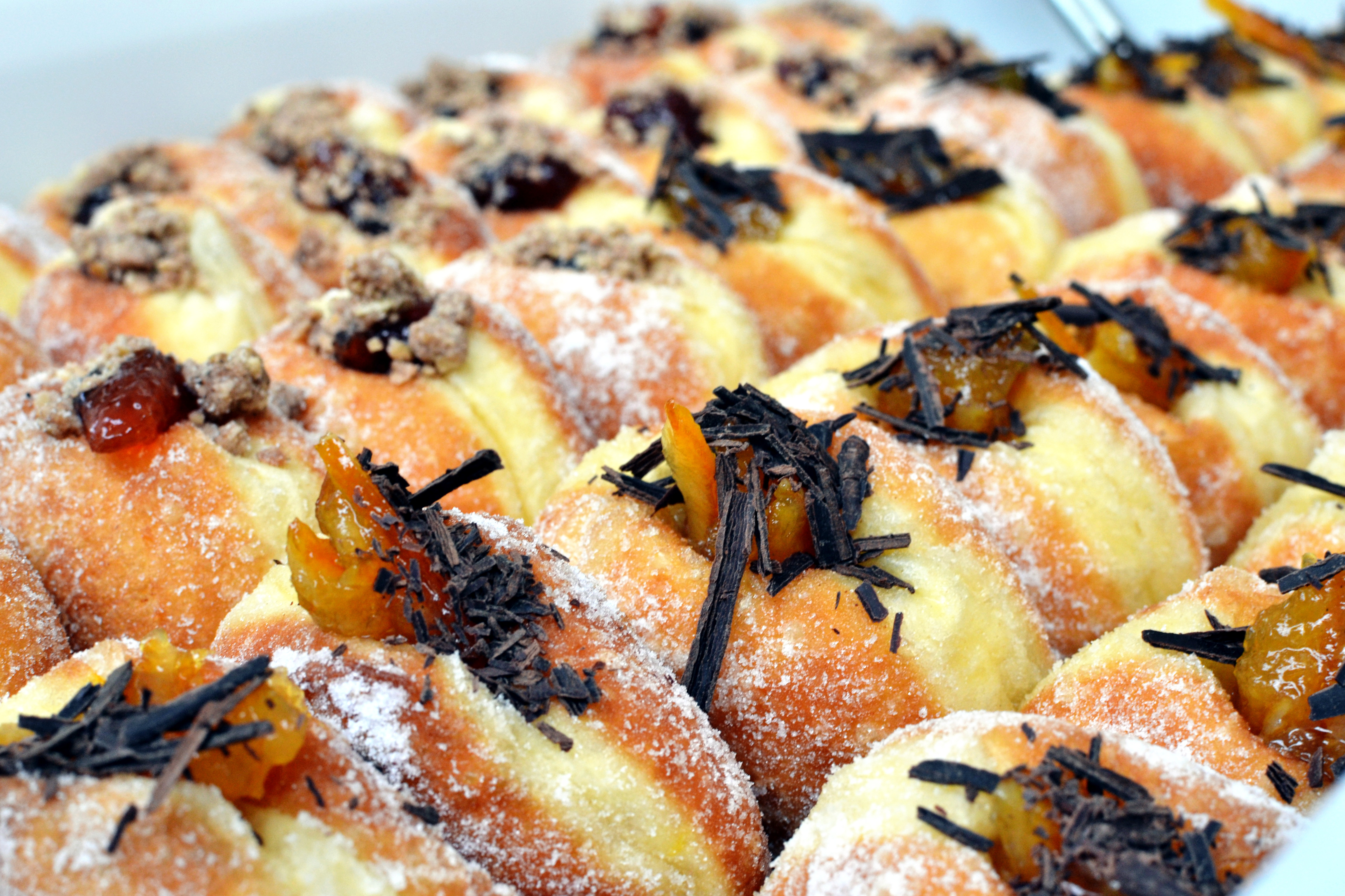 Jaffa cake flavoured doughnuts from Jam vs Custard
