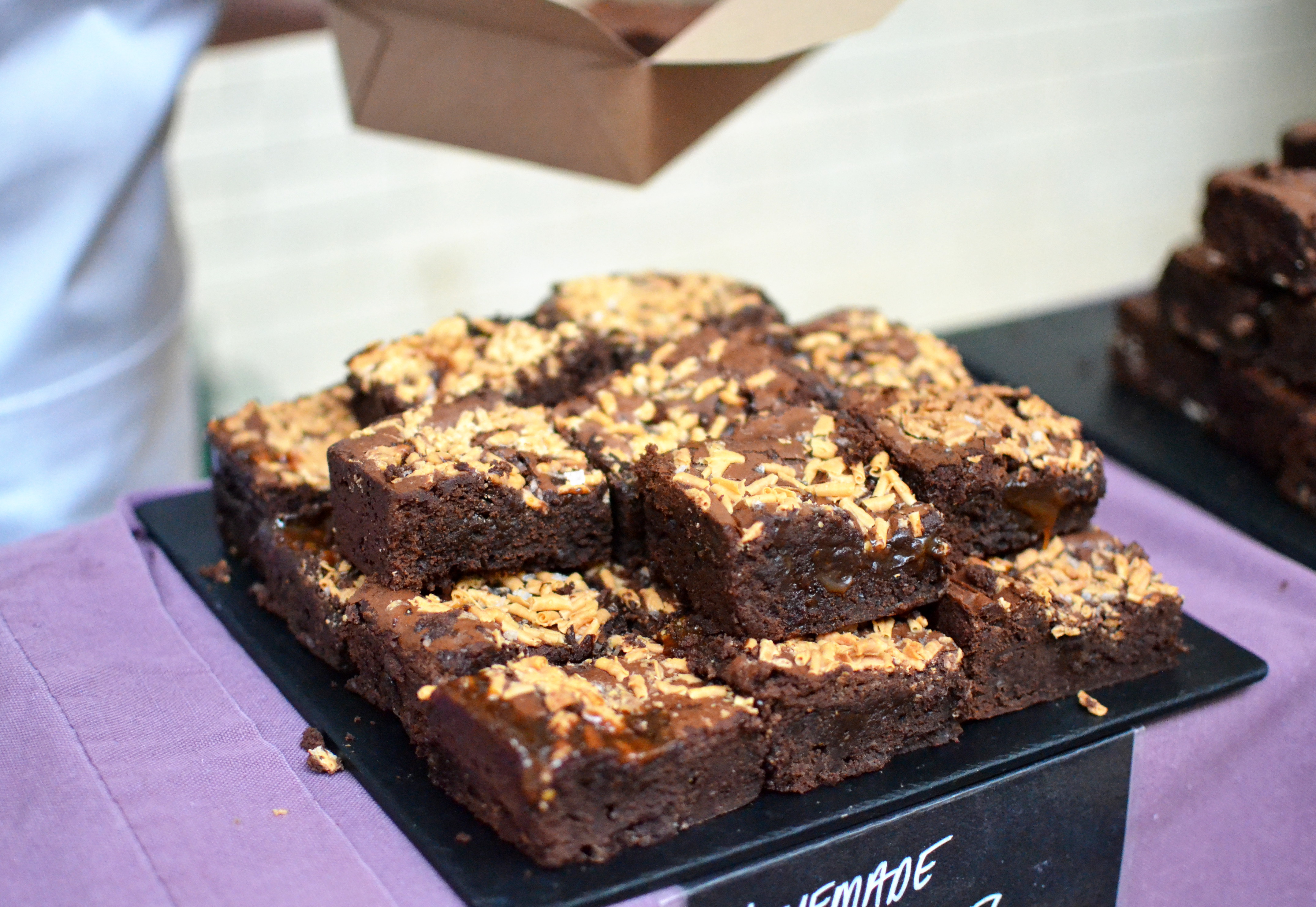 Salted caramel brownies from Mrs Mills Makes Cakes