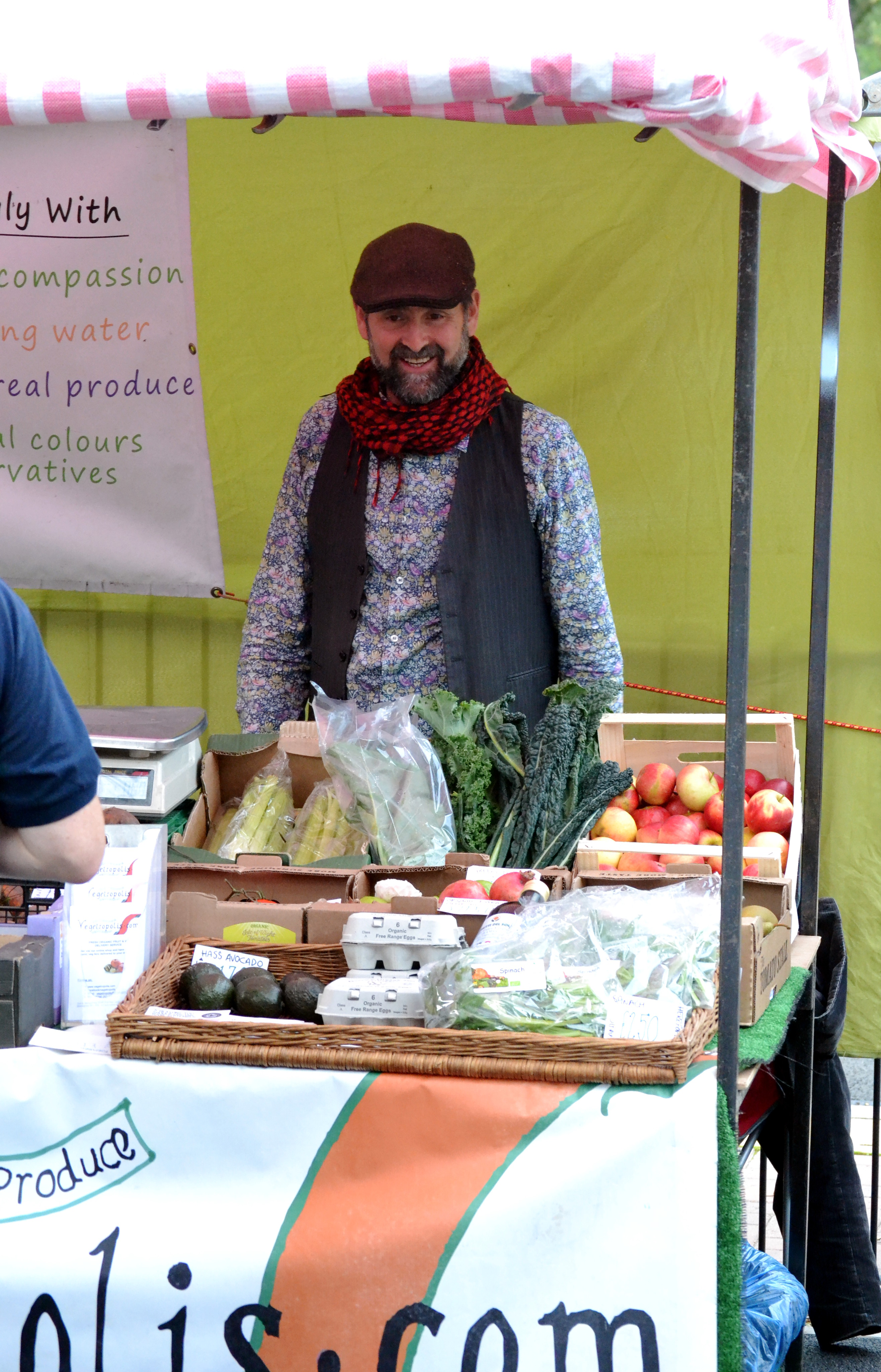Tom of Vegetropolis with healthy organic veg
