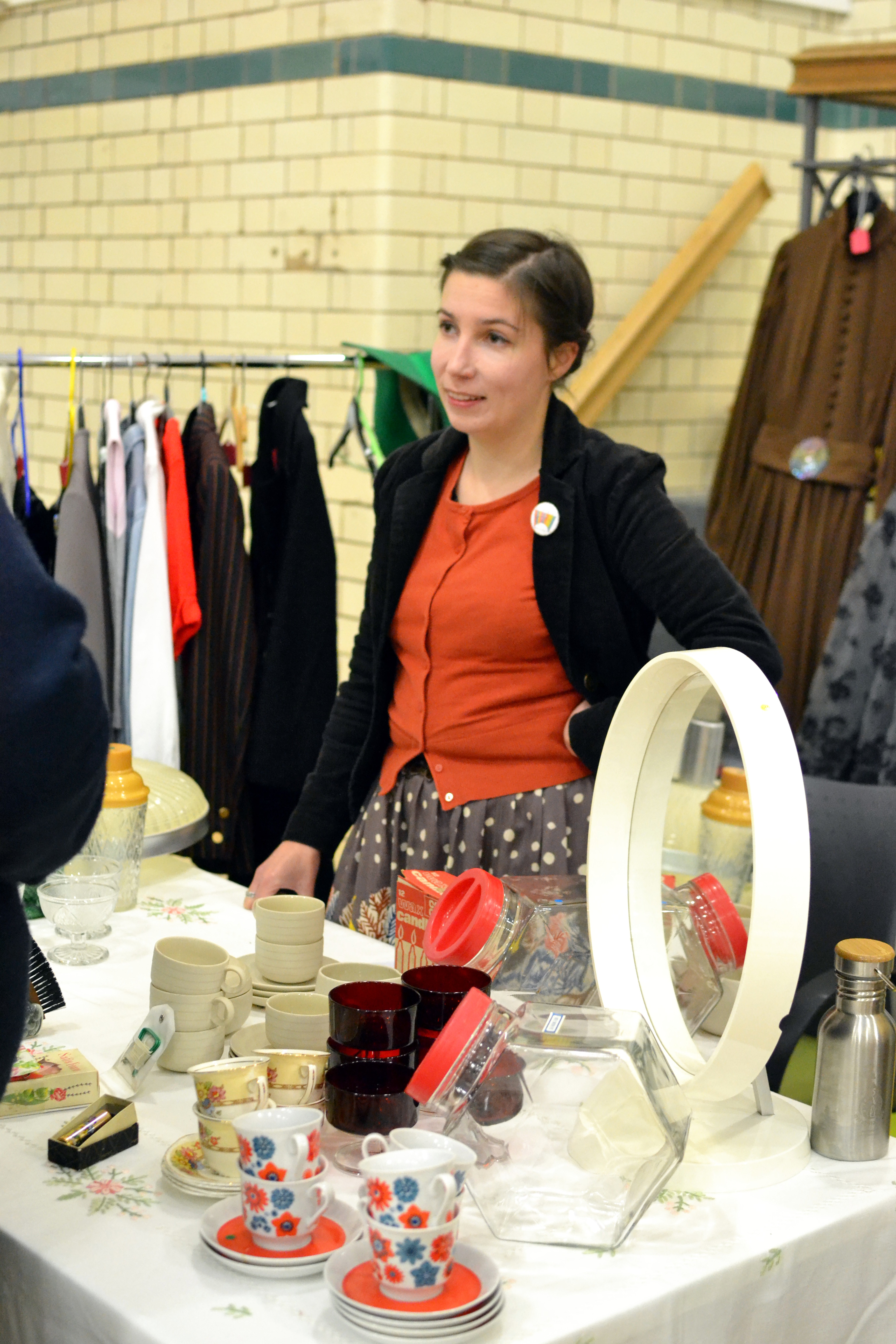 Annabel of Pixie Sixer Vintage with classic household products and clothes