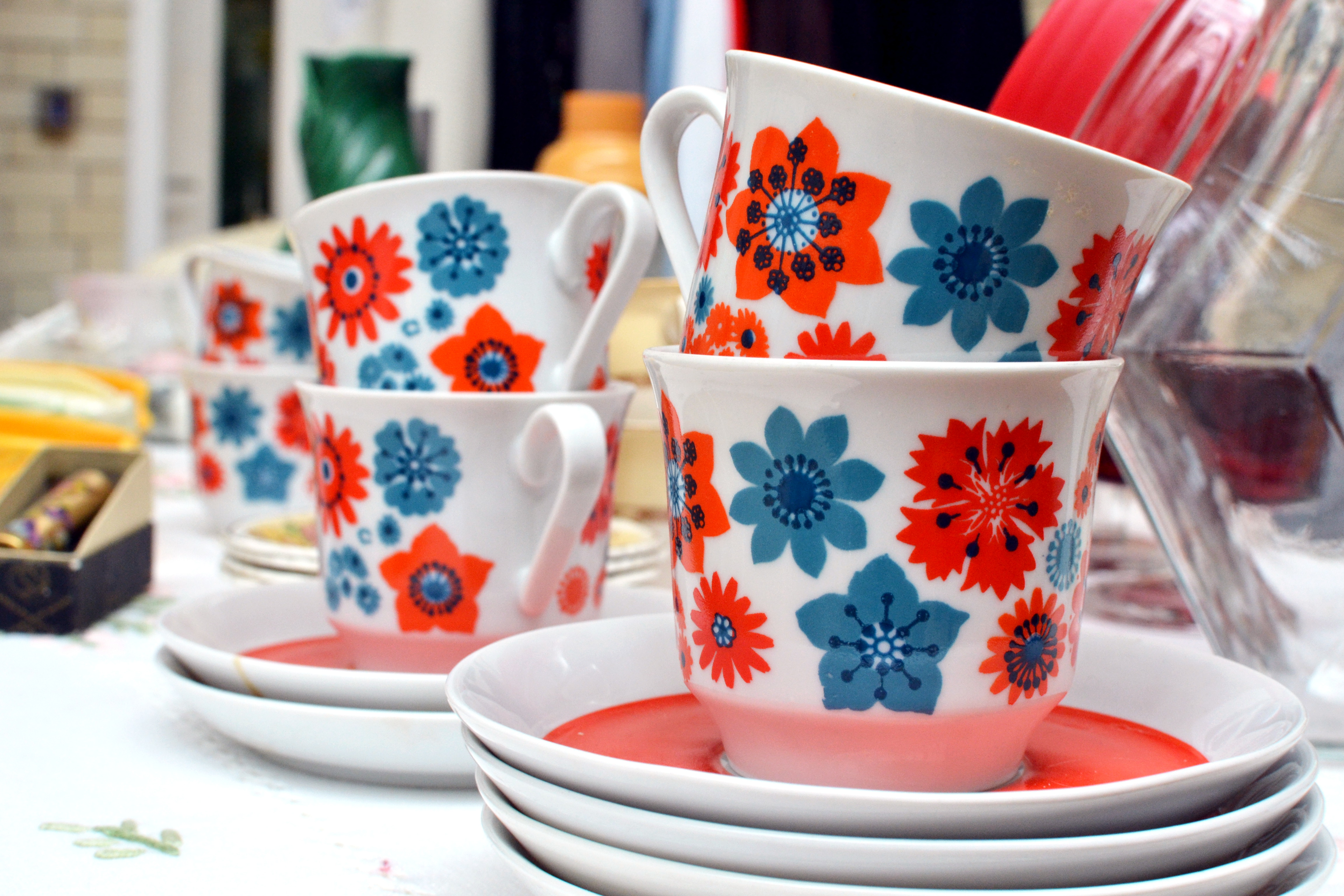 Elegant teacups from Pixie Sixer vintage