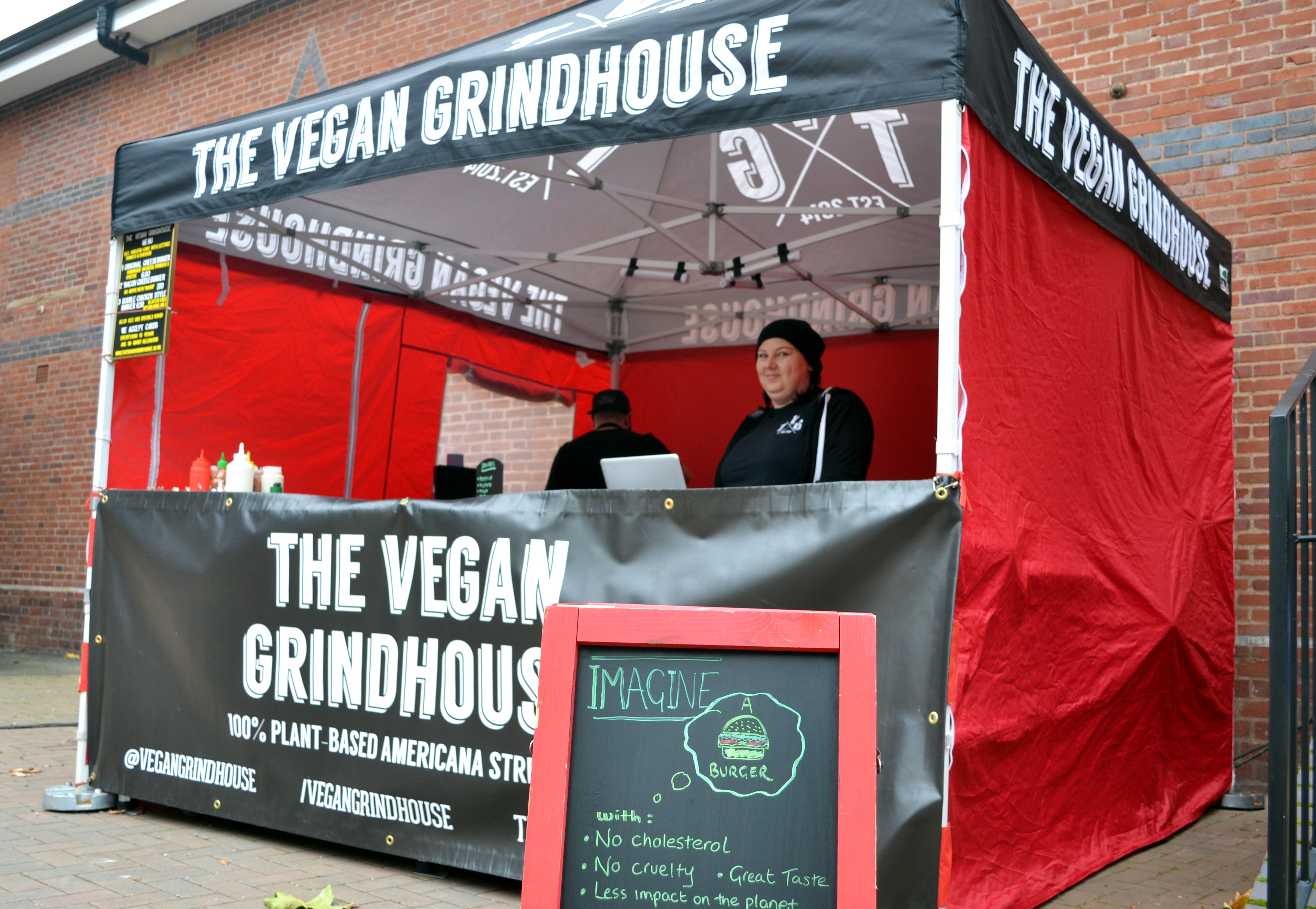 The Vegan Grindhouse, all ready for the Market to open