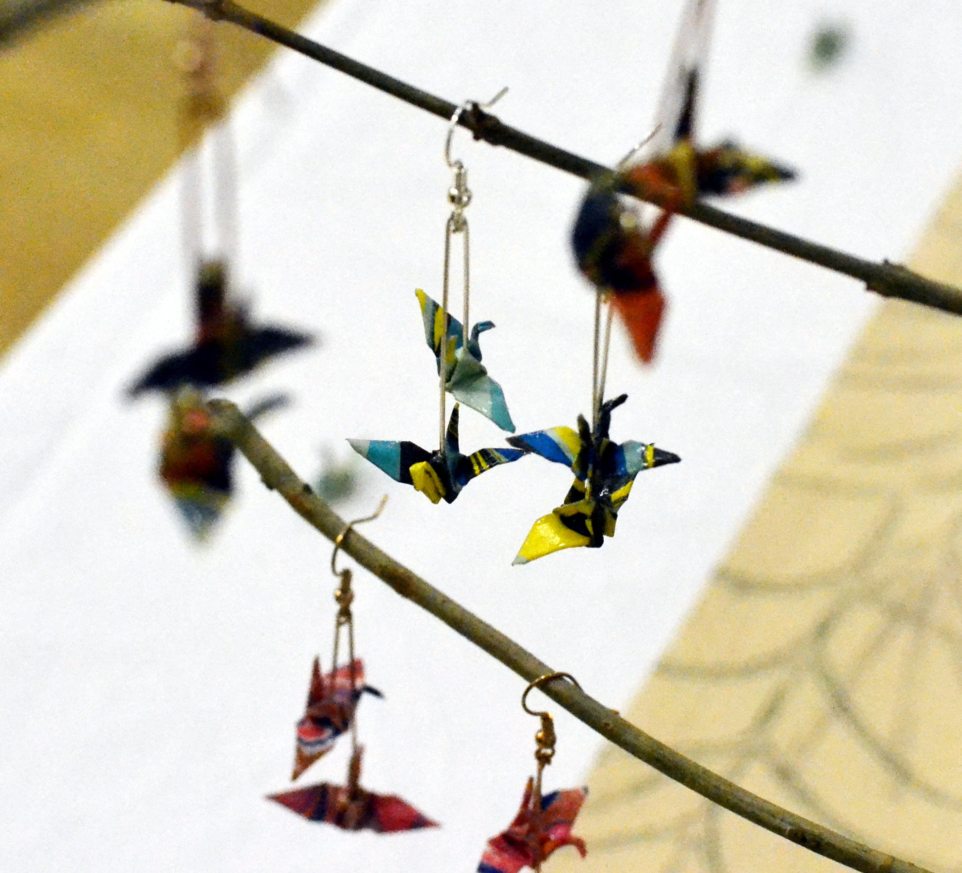 Origami bird earrings from Windy and Wild