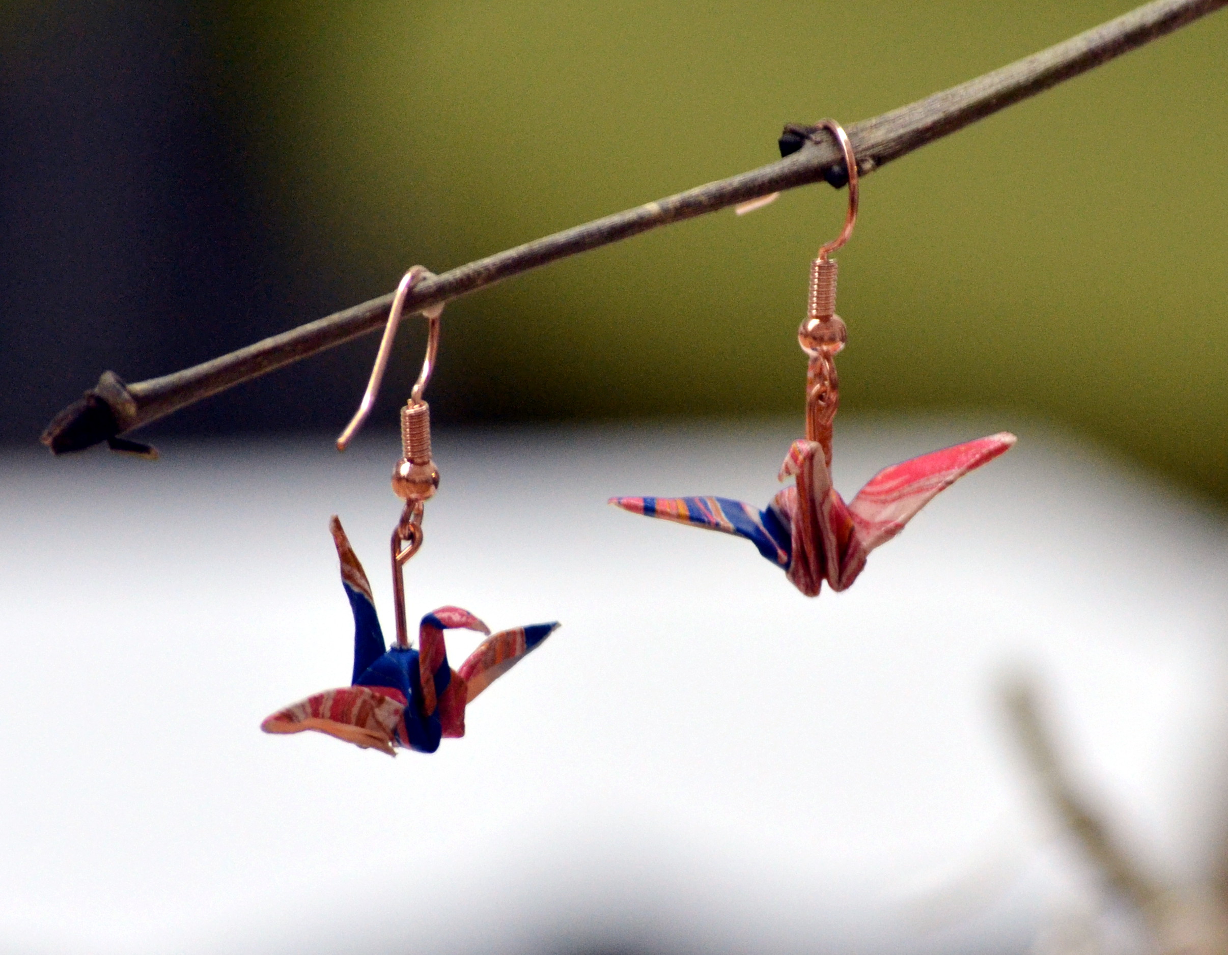 Origami bird earrings from Windy and Wild