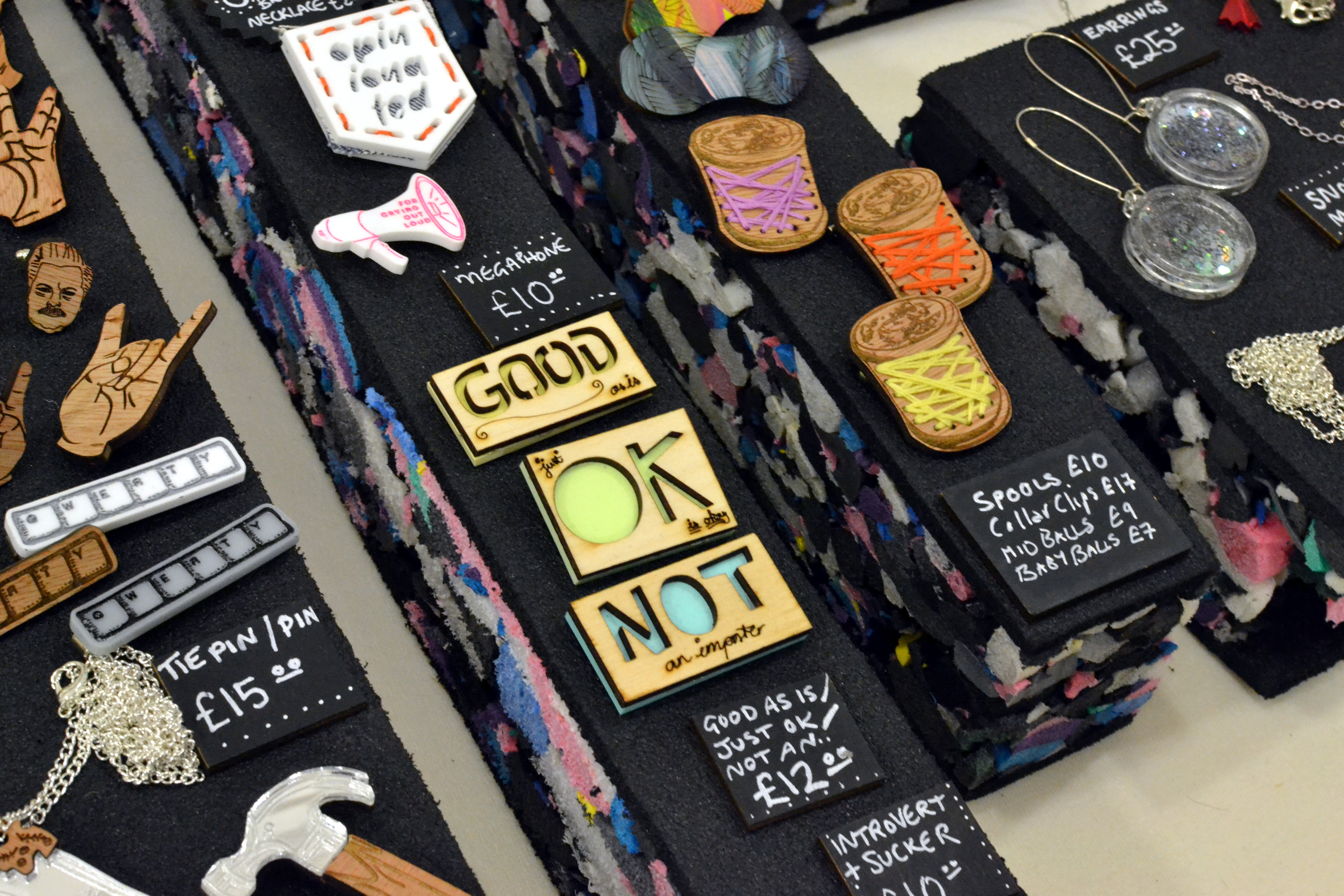 Some of the jewellery for sale from Frilly Industries