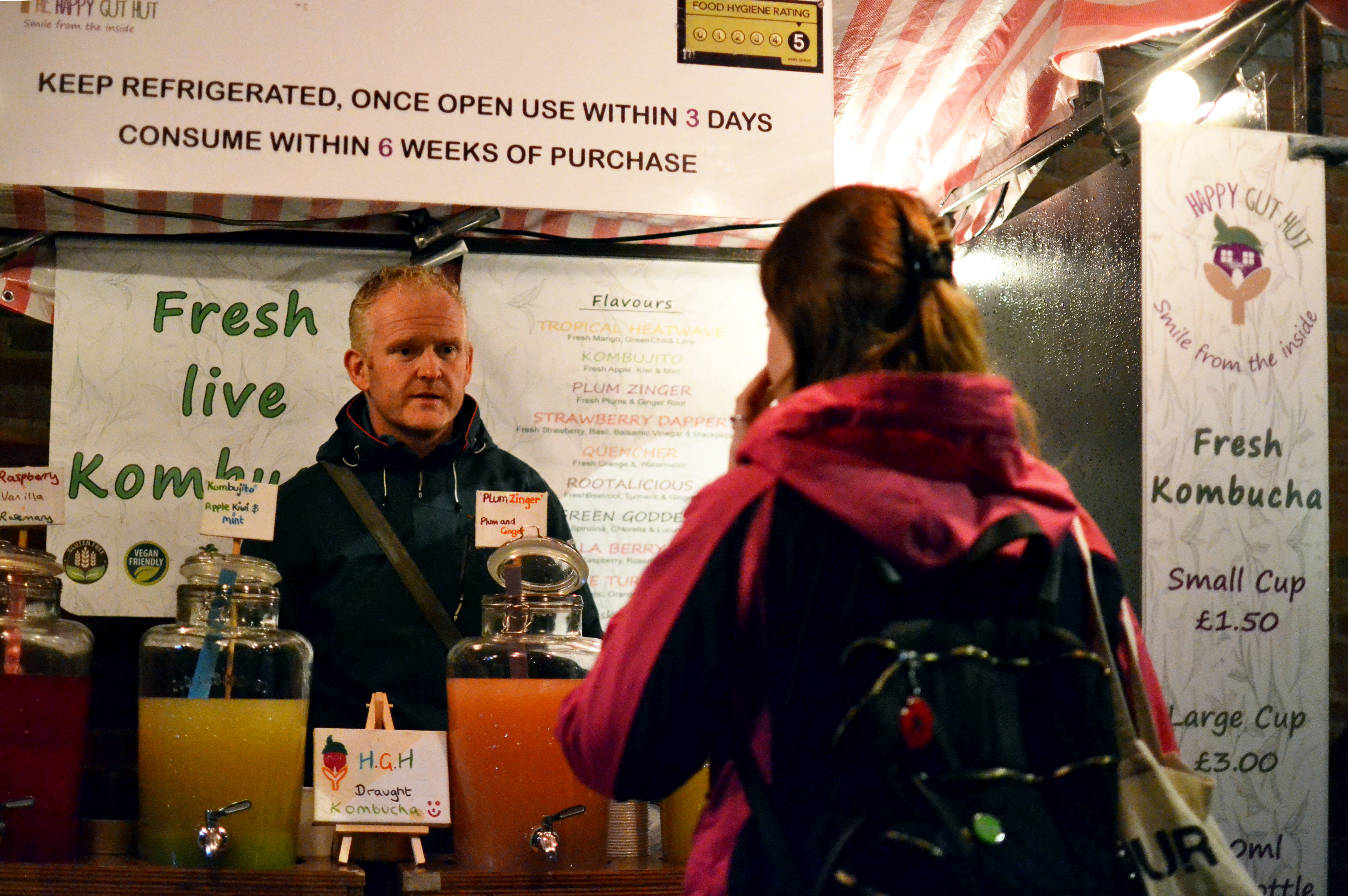 Kombucha for sale under lights
