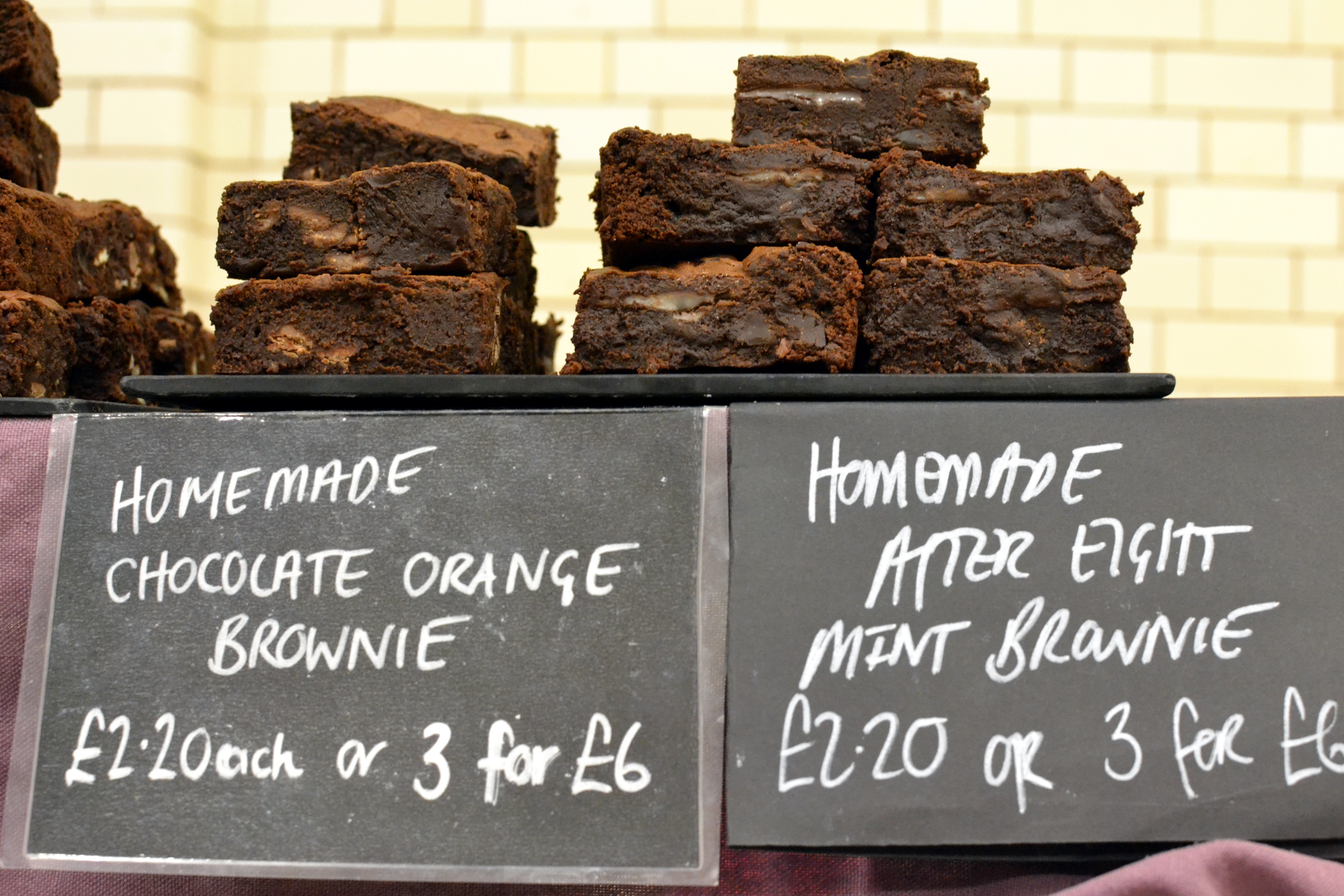 Chocolate orange and After Eight Mint brownies