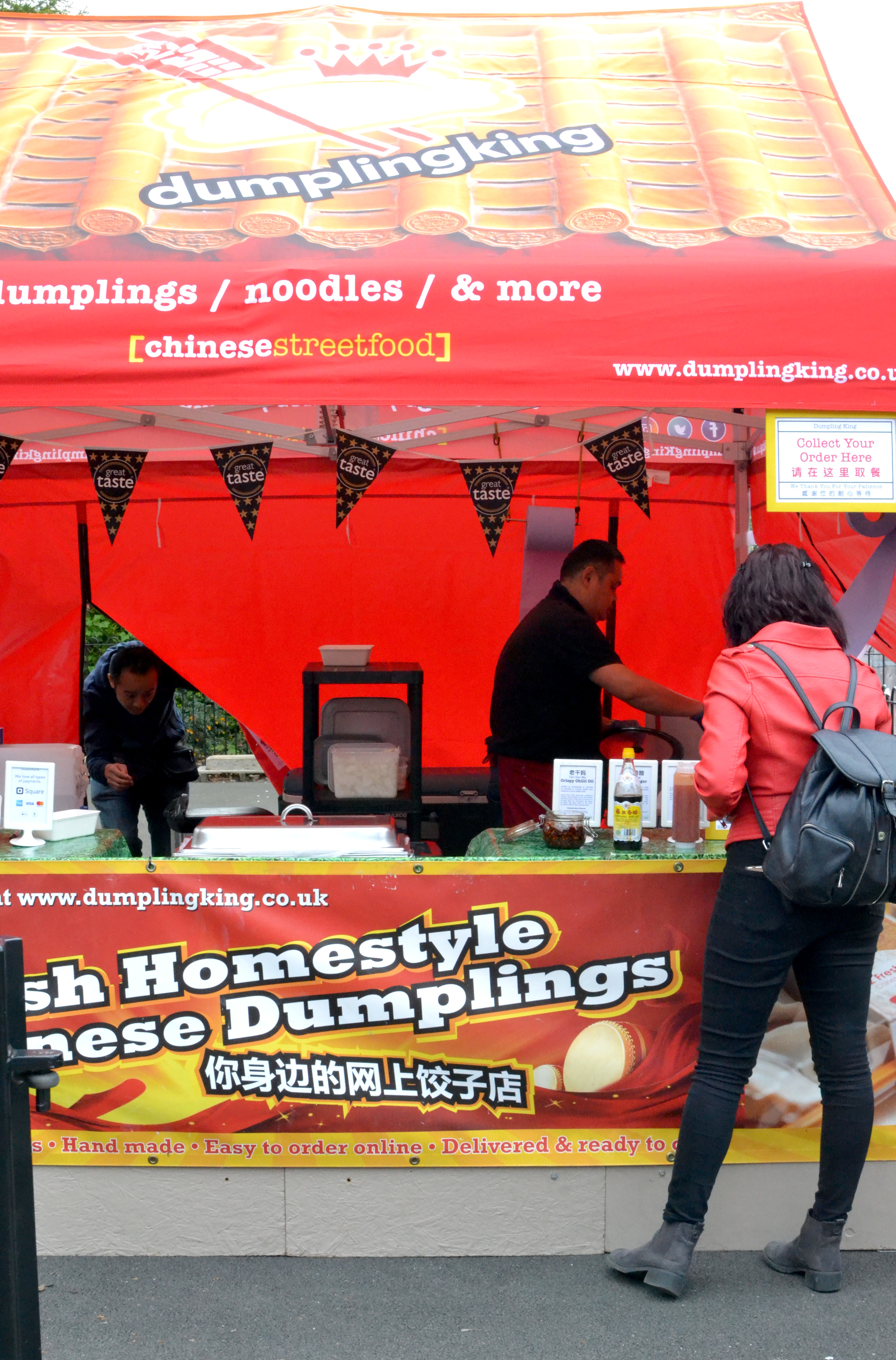 Dumpling King with Chinese street food