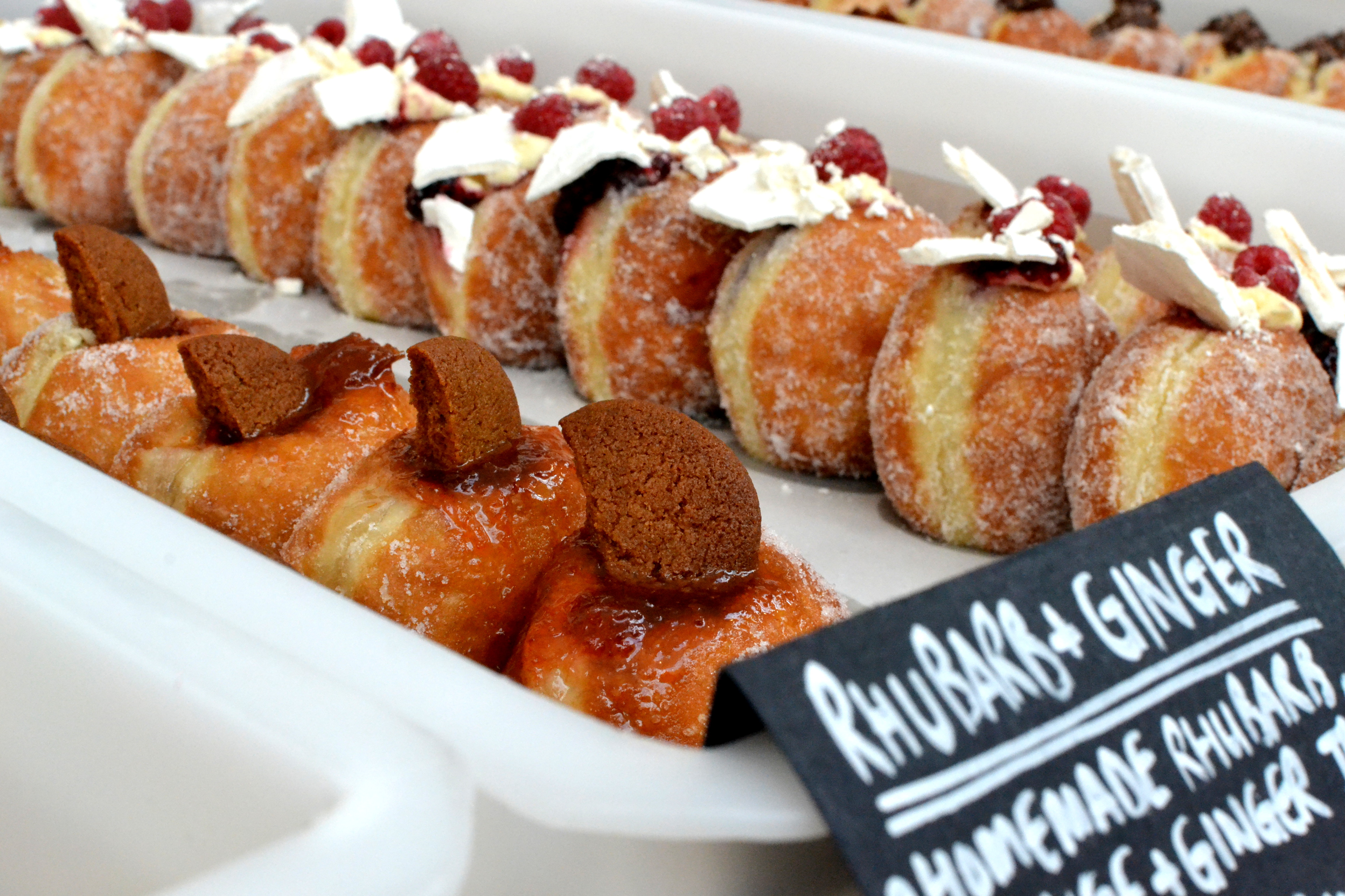 The usual amazing choice of doughnut flavours from Jam vs Custard