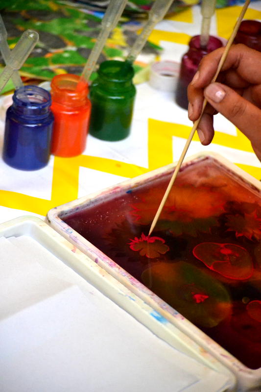 Marbling art in the Library